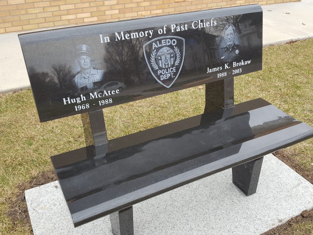 Memorial Bench Honors Late Aledo Police Chiefs – WRMJ RADIO